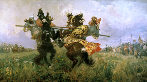 Combat lance war - war, russian